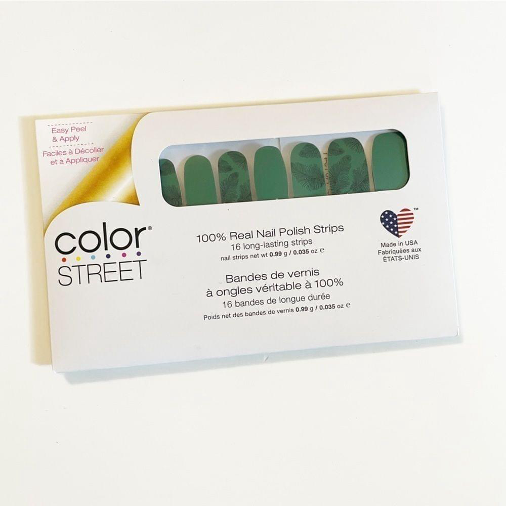 Color Street Better Late Than Feather Nail Art Design Retired Nail Strips